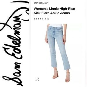 NWT Sam Edelman Linnie Kick flare light wash jeans size 25